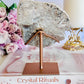 Absolutely Gorgeous Shiny Zeolite | Flower Amethyst Slice On Rose Gold Stand From Brazil 13cm