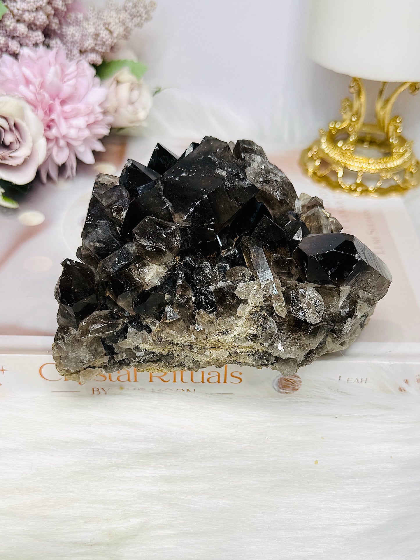 Large Smokey Quartz Cluster 11cm 835g