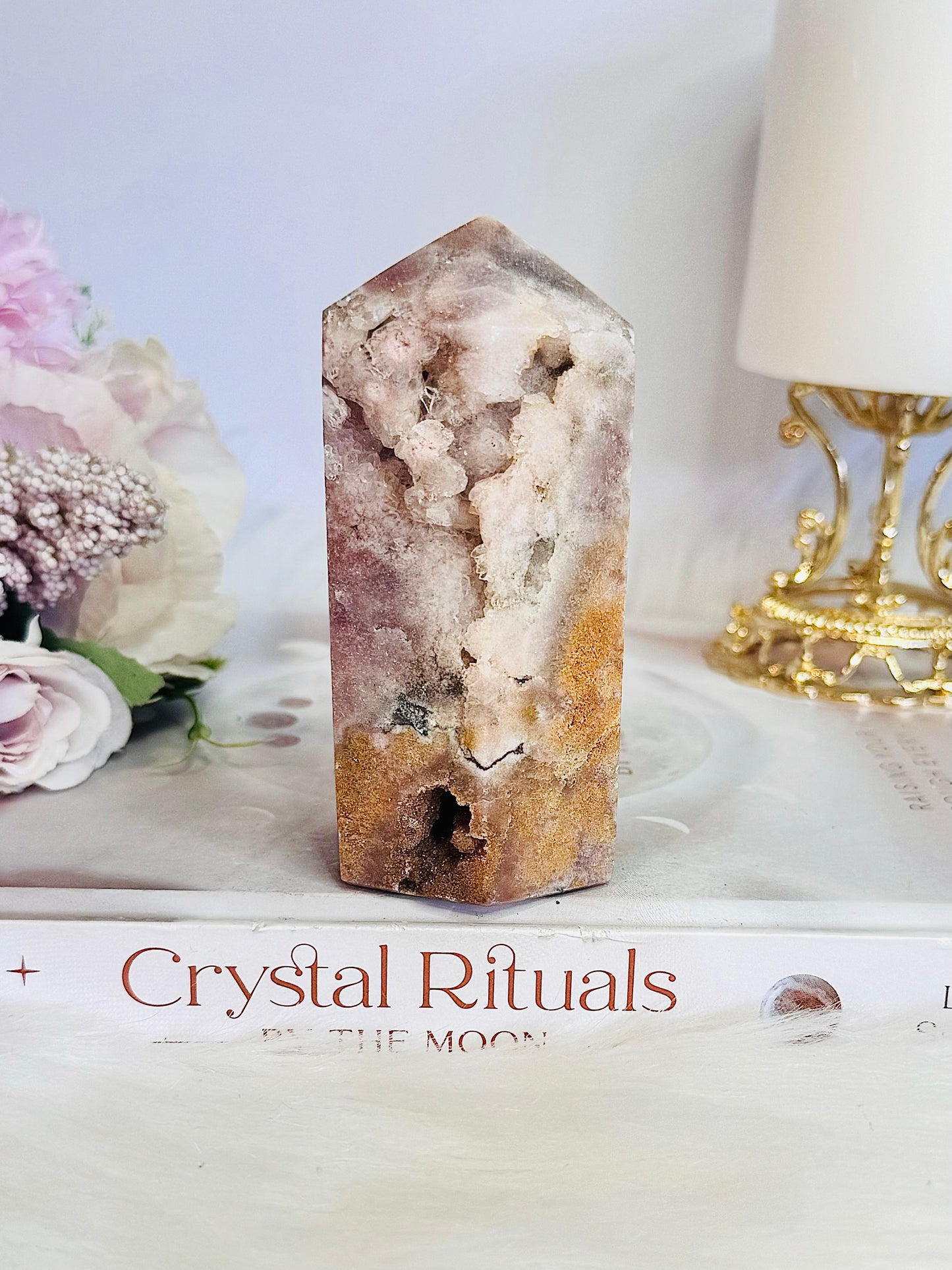 Chunky Druzy Pink Amethyst Tower 9.5cm