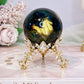 Large Labradorite Sphere 449g On Silver Stand (stand used in pic is display only)