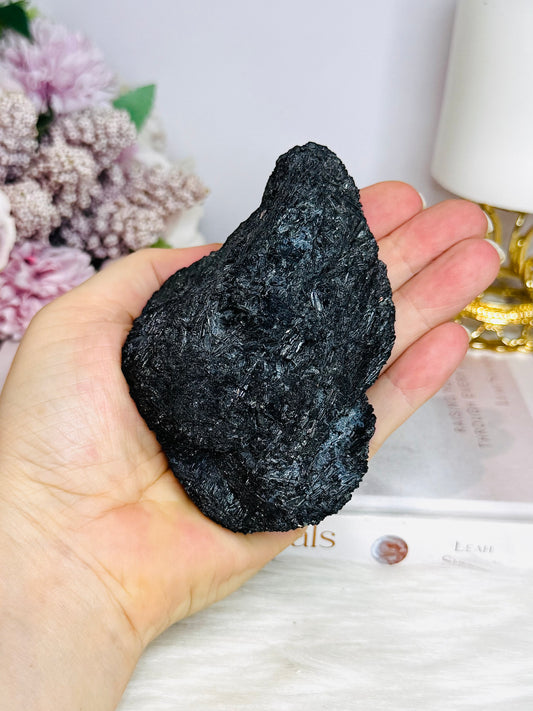 Large Natural Black Tourmaline Specimen 10cm 455g