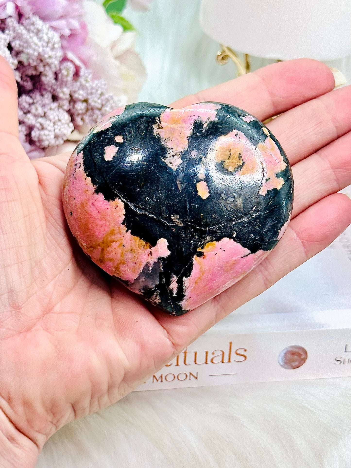 Gorgeous Large Rhodonite Carved Heart