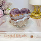 Crazy Lace Amethyst Heart on Stand