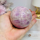 Large Kunzite Sphere on Stand 398g