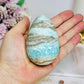 Blue Caribbean Calcite Druzy Egg On Stand 8cm 263g