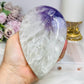 Large Chunky Amethyst In Quartz Teardrop | Freeform on Stand 675g 14cm