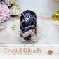 Chevron Amethyst Palm Stone (stand is display only)