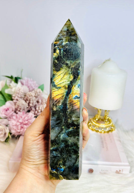 Large Labradorite Tower Full of Flash 20cm 799g