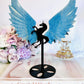 Absolutely Fabulous Large Tall 19.5cm Natural Trolleite Carved Unicorn Wings on Stand