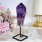 Beautiful Natural Amethyst Point | Tower On Black Stand 12cm