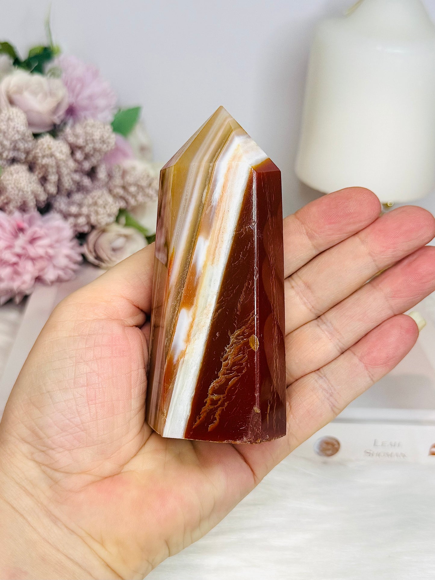 Carnelian Chunky Tower 11cm
