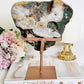 Large 21cm Natural Pink Amethyst Druzy Slab On Rose Gold Stand