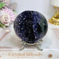 Large Druzy Amethyst Sphere on Stand 386g