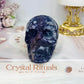 Purple Sphalerite Druzy Skull 8cm 419g