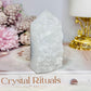 Chunky Blue Lace Agate Druzy Tower 8cm