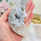 Druzy Agate Carved Moon 12cm