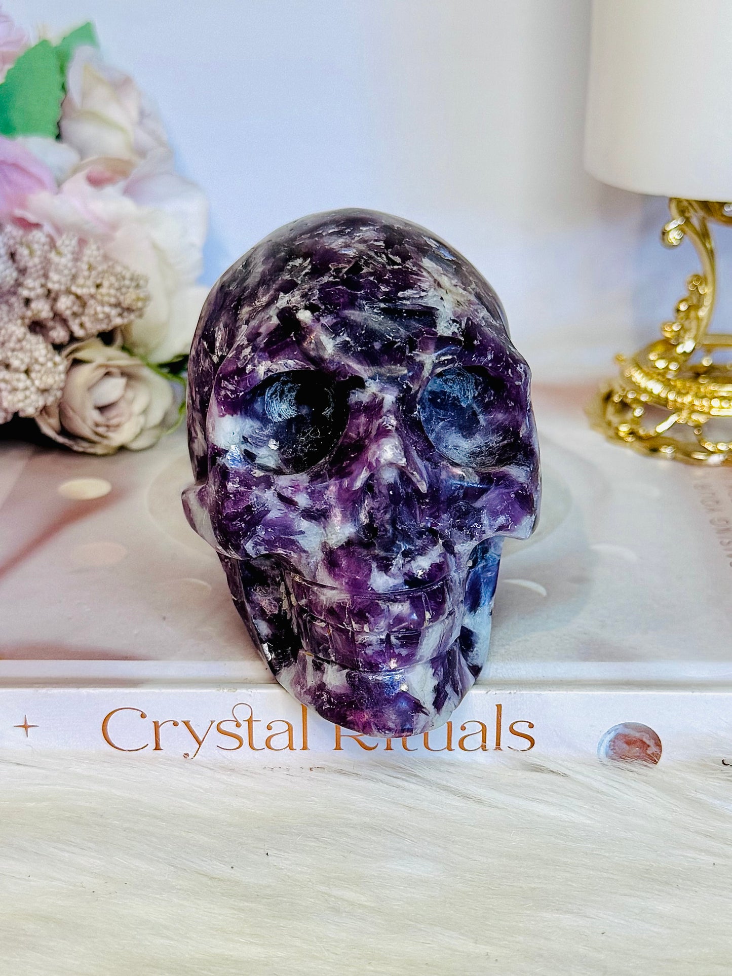 Large Lepidolite | Purple Mica High Grade Skull 694g