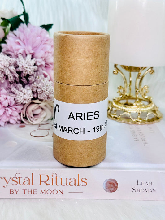 Star Sign Pack ~ ARIES ♈️ Cylinder Pack with 5 Tumble Stones & Info Card