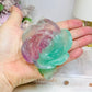 Large Watermelon Fluorite Carved Flower | Rose 10cm