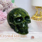 For Sue ~ Large Green Jade Carved Skull 9cm 542g