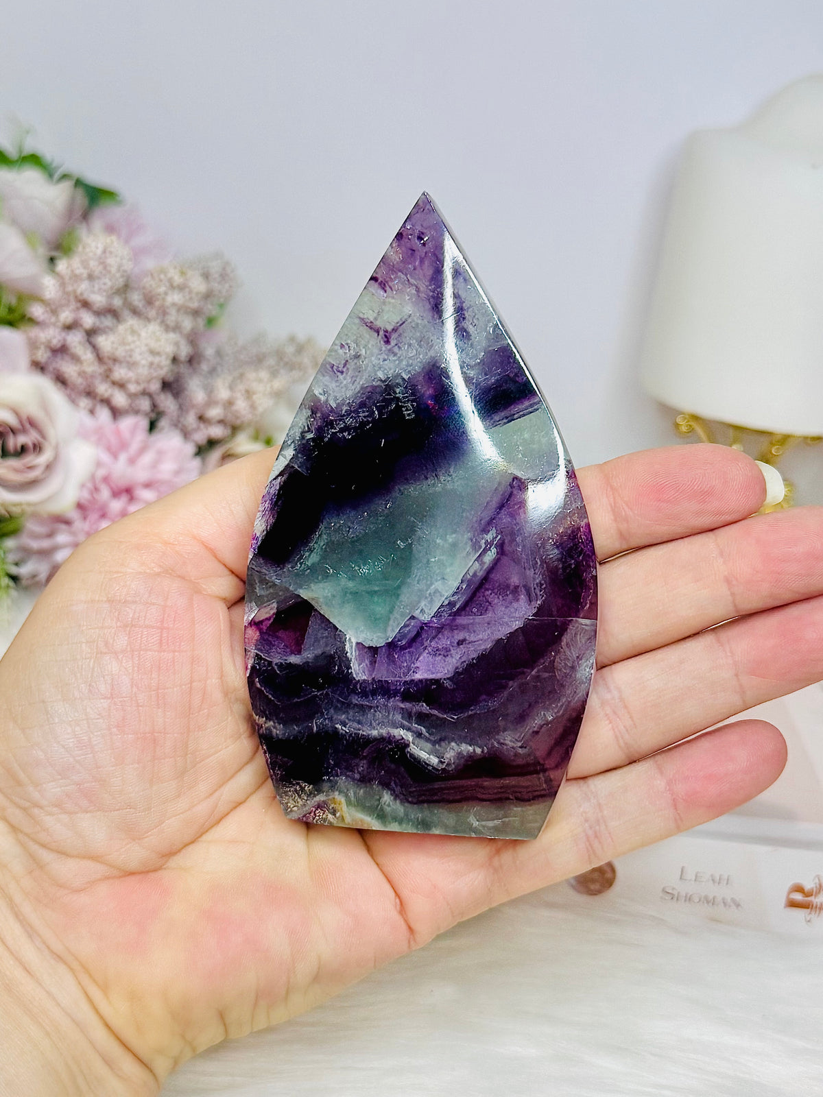 High Grade Fluorite Flame | Freeform with Rainbows 11cm