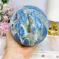 Rare Natural Large Blue Coral Fossil Sphere 732g