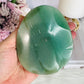 Beautiful Large Blue Sodalite Carved Butterfly On Green Aventurine Lillypad / Leaf 10cm