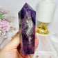 Phantom Amethyst Wand | Tower 11.5cm With Rainbows