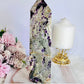 Absolutely Sensational Huge Naturally Formed Purple Cubed Fluorite in Matrix Carved Tower | Generator 22.5cm