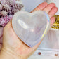 Rose Quartz Angel Aura Heart Bowl 268g