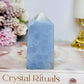 Druzy Blue Lace Agate Tower 8cm