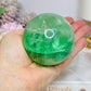 Large Green Fluorite Sphere Full of Rainbows 557g