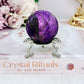 A Rare Stone ~ A Stone Of Freedom ~ Stunning 153gram Purpurite Sphere On Stand