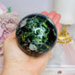 Large Fluorite Sphere with Rainbows 728g On Stand