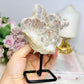 Large Natural Pink Lithium Cluster on Stand 514g