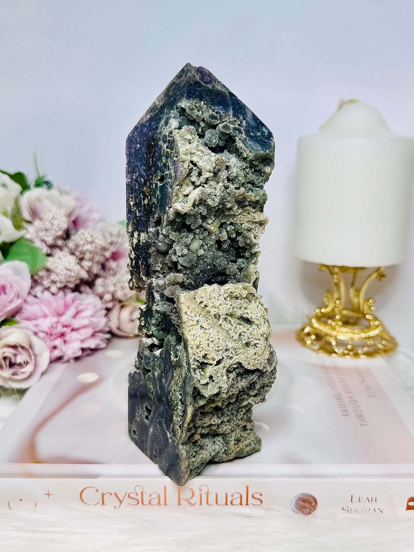 Large Grape Agate Tower 17cm 602g