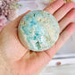 Beautiful Natural Blue Caribbean Calcite Sphere On Stand 304grams