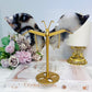 Black Flower Agate Butterfly Wings on Stand 15cm