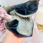 The Most SPECTACULAR Fabulous & Absolutely Stunning, Huge 1.38KG Druzy Agate Wolf Carving