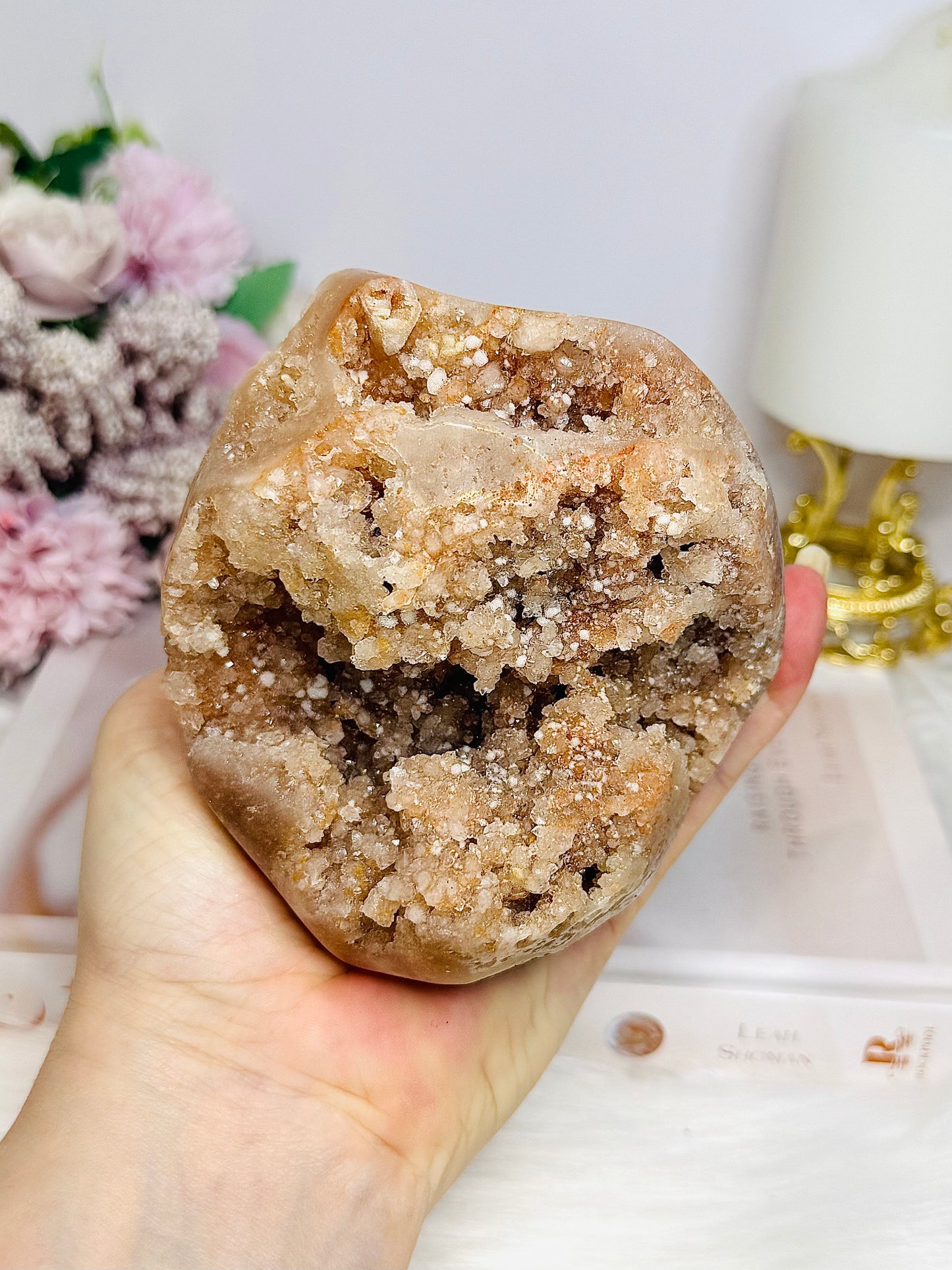 Large Natural Pink Amethyst Druzy Freeform 9cm 581g