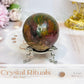 Ocean Jasper Sphere on Stand 246g