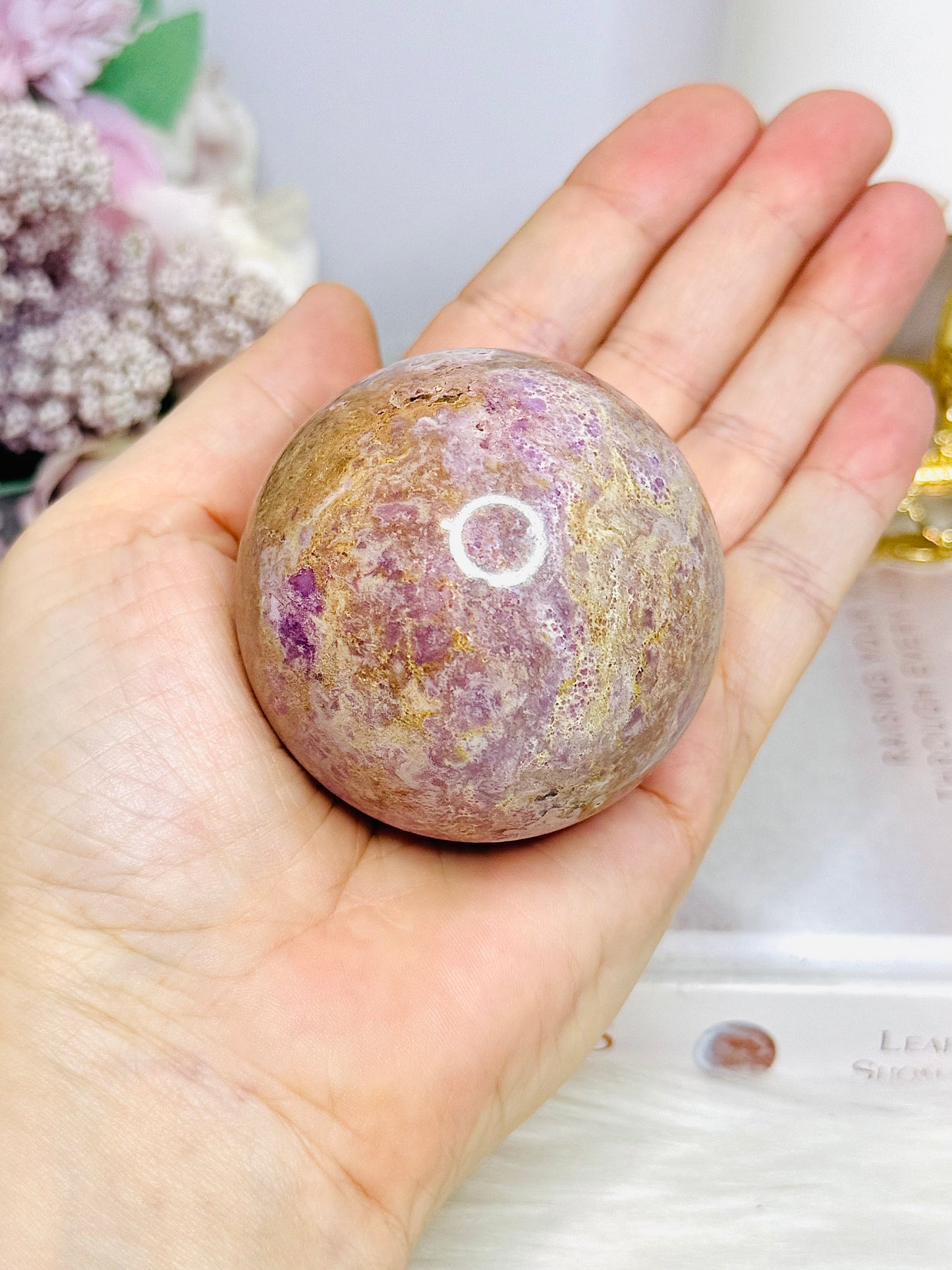 Rare Phosphosiderite Sphere On Stand 246g