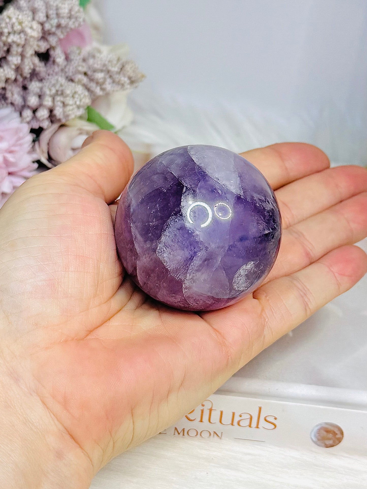 High Grade Amethyst Sphere on Stand 212g