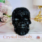 Black Obsidian Filigree Carved Skull 9cm 417g