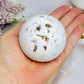 Large White Druzy Agate Sphere on Stand 297g