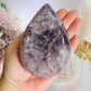 Fabulous Large 618gram Druzy Amethyst Chunky Carved Tear Drop | Flame From Brazil