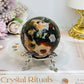 Red Moss Agate Druzy Sphere on Stand 280g