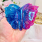 Bright & Beautiful Aura Quartz Butterfly Carving On Stand 11cm