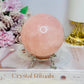 Large Rose Quartz Sphere on Stand 683g