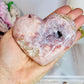 Precious Pink Amethyst Druzy Amethyst Heart on Stand 11cm